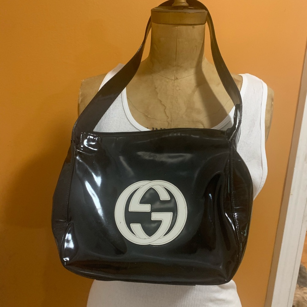Gucci patent leather bag authentic